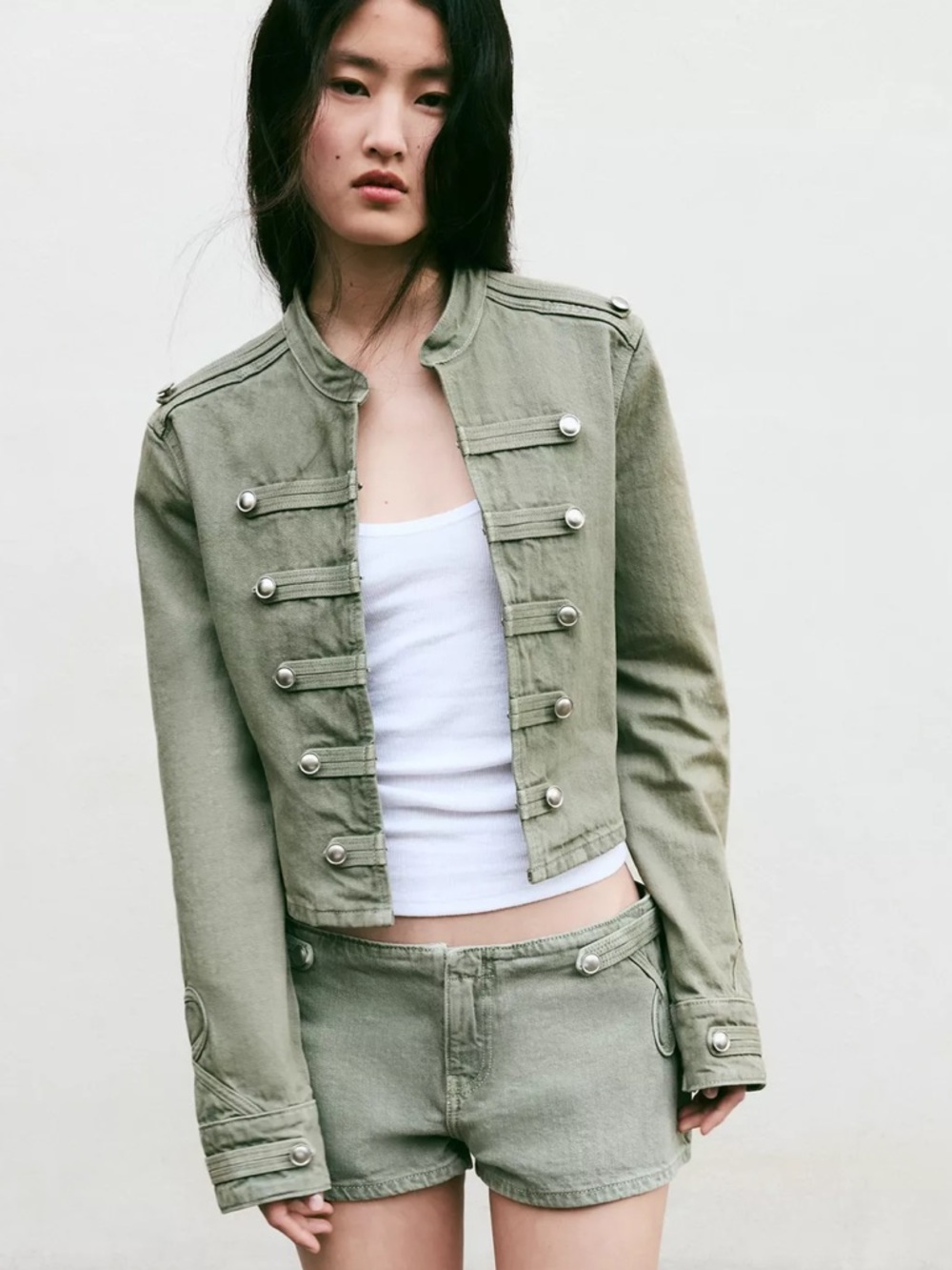 Zara FITTED BUTTON JACKET